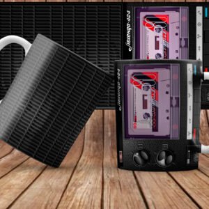 taza clásica 11 onzas cassette retro